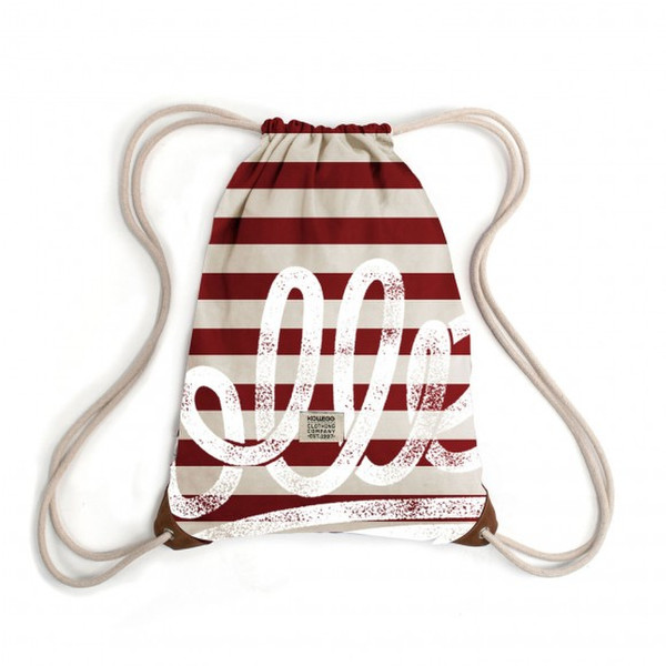 Kollegg Gymbag Stripes Red/Offwhite Canvas,Cotton,Suede Red,White