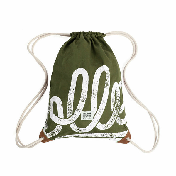 Kollegg Gymbag Olive Cotton,Suede Green,White