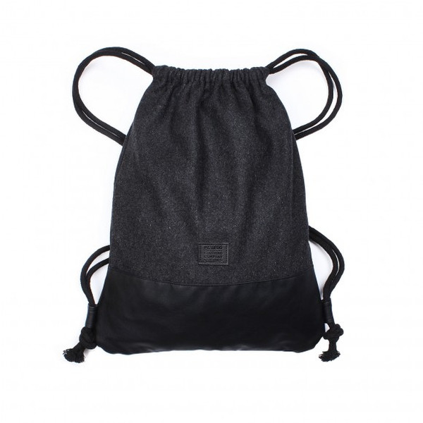 Kollegg Gymbag Twotones Woolen Cotton,Leatherette,Wool Black