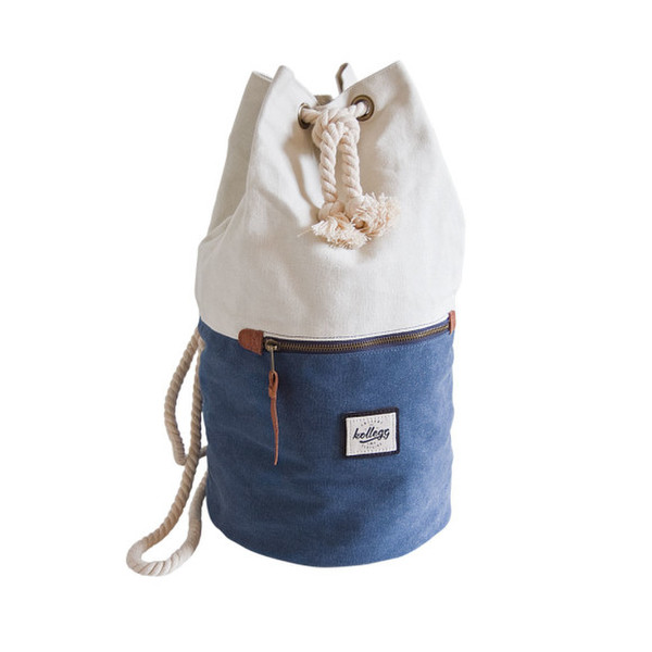 Kollegg Sailorbag Blue Baumwolle, Leder Blau Seesack