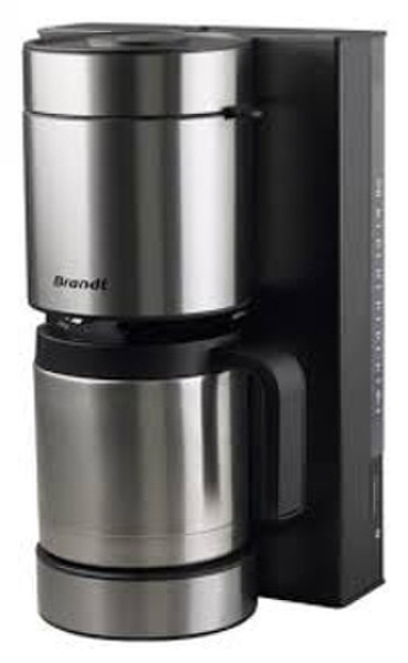 Brandt CAF2012XT freestanding Drip coffee maker 1.25L 12cups Black,Stainless steel coffee maker