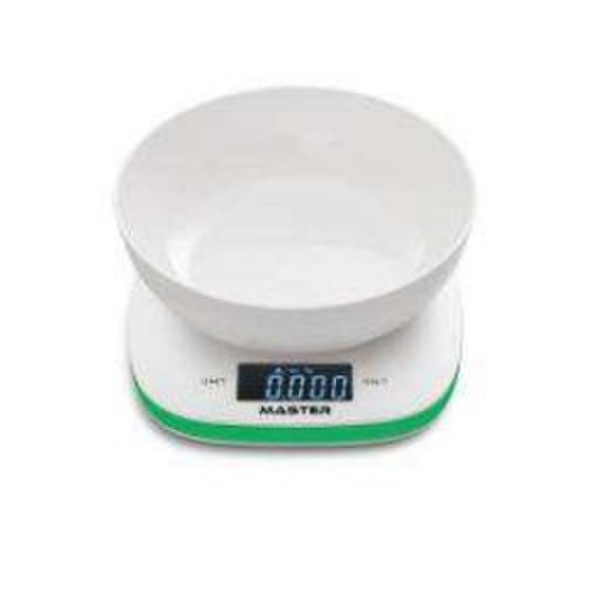 Master Digital BC866G Square Electronic kitchen scale Green,White