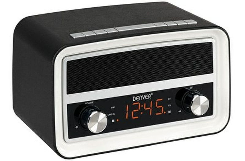 Denver CRB-619 Часы Цифровой Черный, Белый радиоприемник