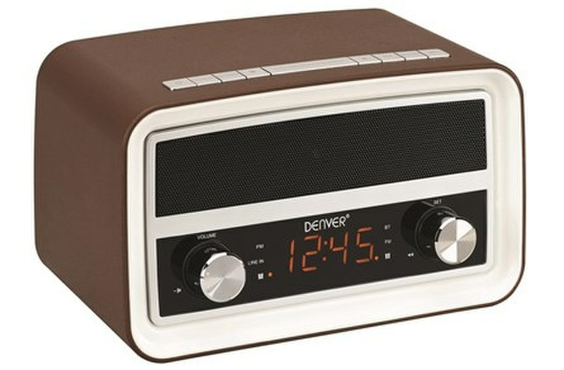 Denver CRB-619 Часы Цифровой Черный, Коричневый радиоприемник
