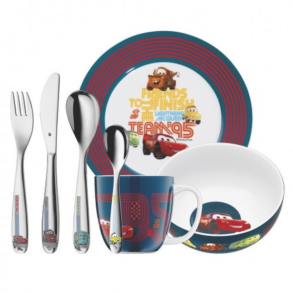 WMF Child's set 7-pcs. Cars Toddler cutlery set Blue,Red,White