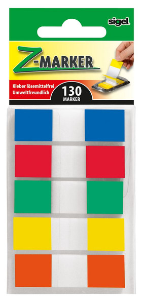 Sigel HN475 Flexible bookmark Blue,Green,Orange,Red,Yellow 130pc(s) bookmark