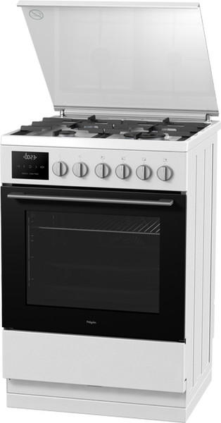 Pelgrim PF8211WITA Freistehend Gas hob A Weiß Küchenherd