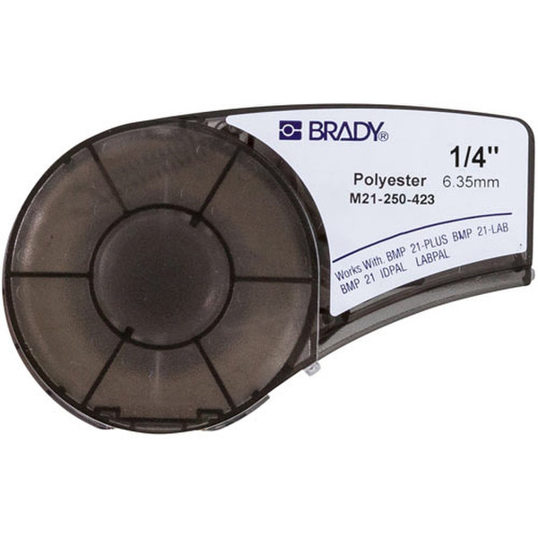 Brady People M21-250-423 Black on white label-making tape