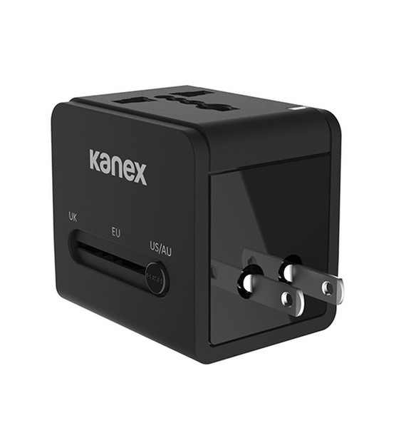 Kanex 4-in-1 Power Adapter with 2 x USB Black Universal Universal Schwarz Netzstecker-Adapter