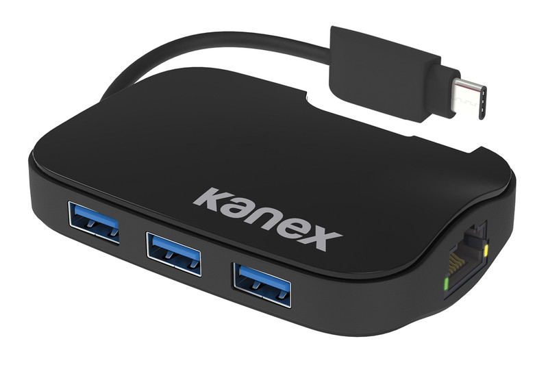 Kanex K181-1046-BK USB 3.0 (3.1 Gen 1) Type-С 1000Мбит/с хаб-разветвитель