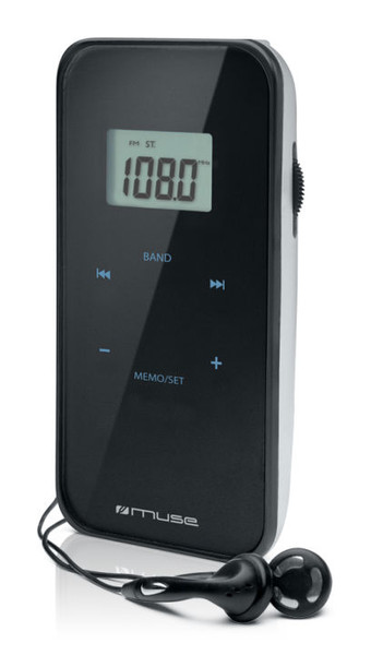 Muse M-02 R Персональный Analog & digital Черный, Серый радиоприемник