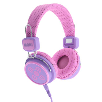 Moki Kid Safe Volume Limited Supraaural Head-band Pink,Purple