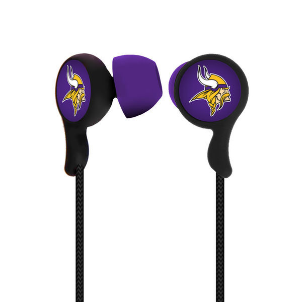 Fanatics Minnesota Vikings Стереофонический Вкладыши Черный, Пурпурный