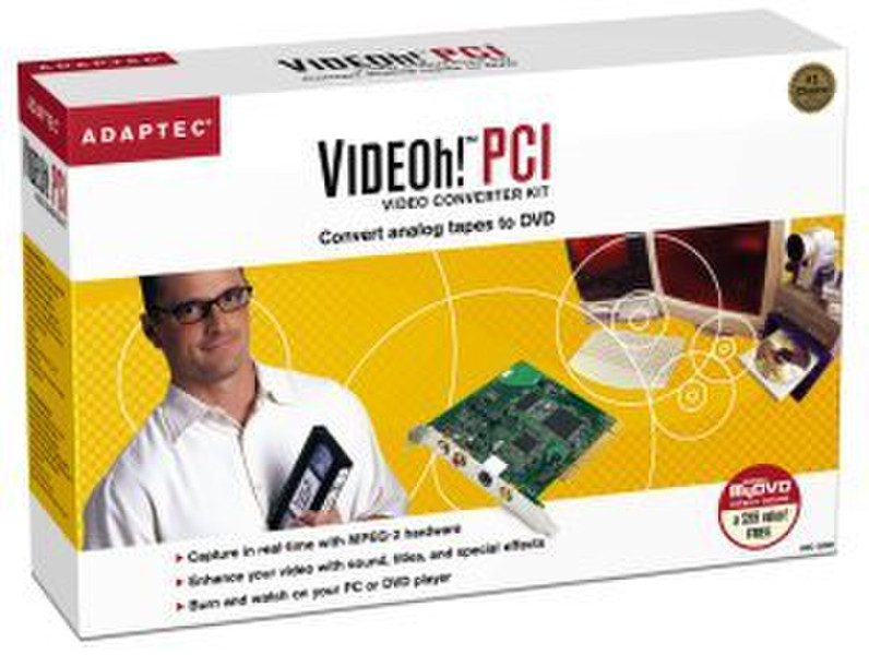 Adaptec PCI MPEG-2 video capture card & DVD creation software