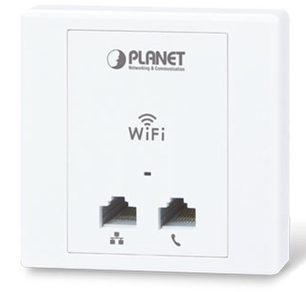 Planet 300Mbps In-Wall Wireless AP 100Мбит/с Power over Ethernet (PoE) Белый WLAN точка доступа