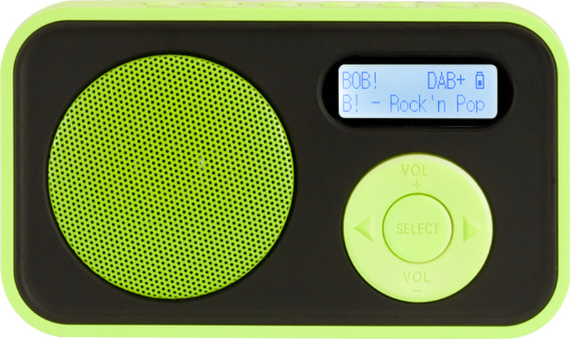 Telestar DABMAN 12 Портативный Analog & digital Черный, Зеленый радиоприемник