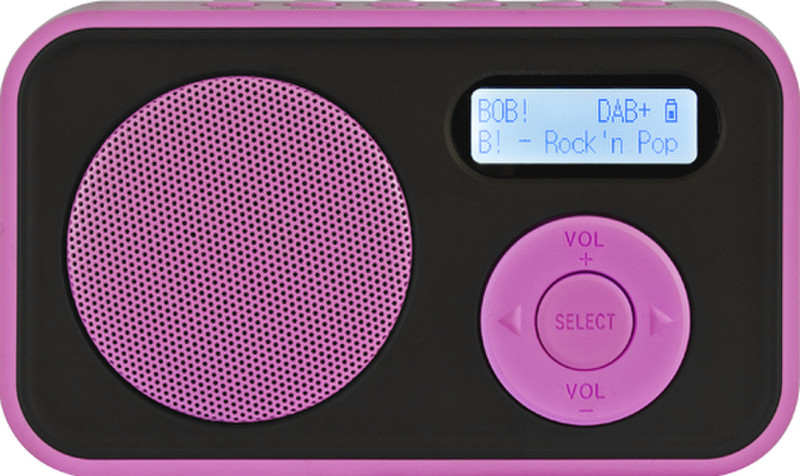 Telestar DABMAN 12 Портативный Analog & digital Черный, Розовый радиоприемник