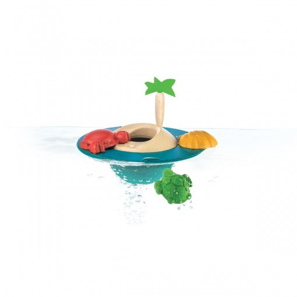 PlanToys Floating Island Bath toy Beige,Blue,Green,Red,Yellow