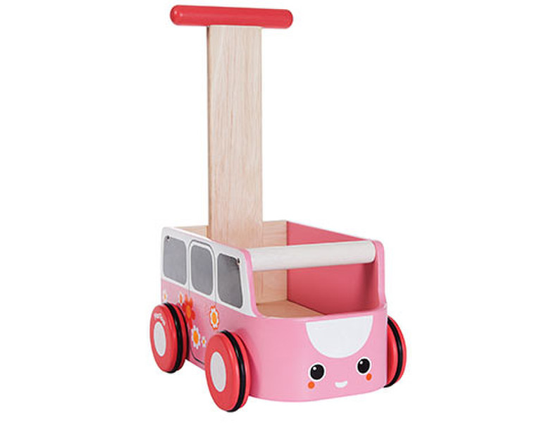 PlanToys Van Walker – Pink Pink,Wood push & pull toy