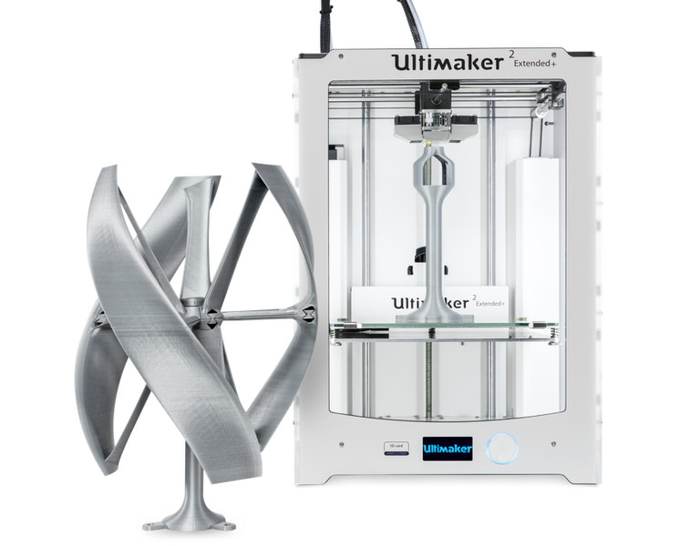 Ultimaker 2 Extended+ Fused Filament Fabrication (FFF) Silver 3D printer