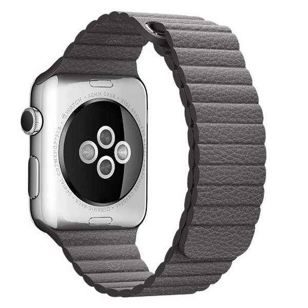 Apple MMAQ2ZM/A Band Grau Leder Smartwatch-Zubehör