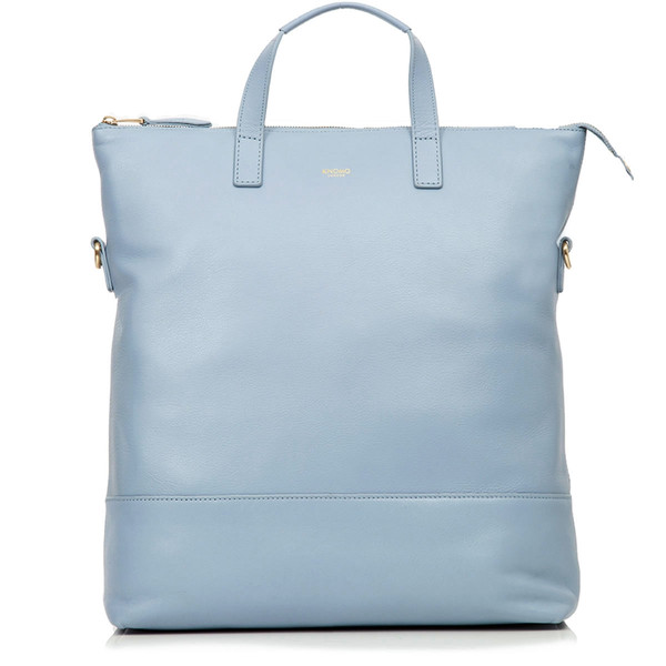 Knomo 20-205-LID Leather Blue Tote bag handbag