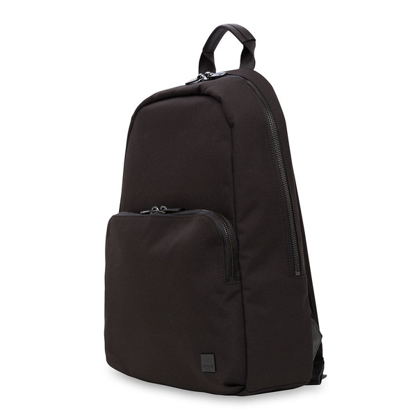 Knomo 56-401-BLK Leather,Polyethylene terephthalate (PET) Black backpack