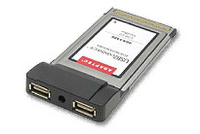 Adaptec High-speed 2-port USB 2.0 CardBus Adapter Schnittstellenkarte/Adapter