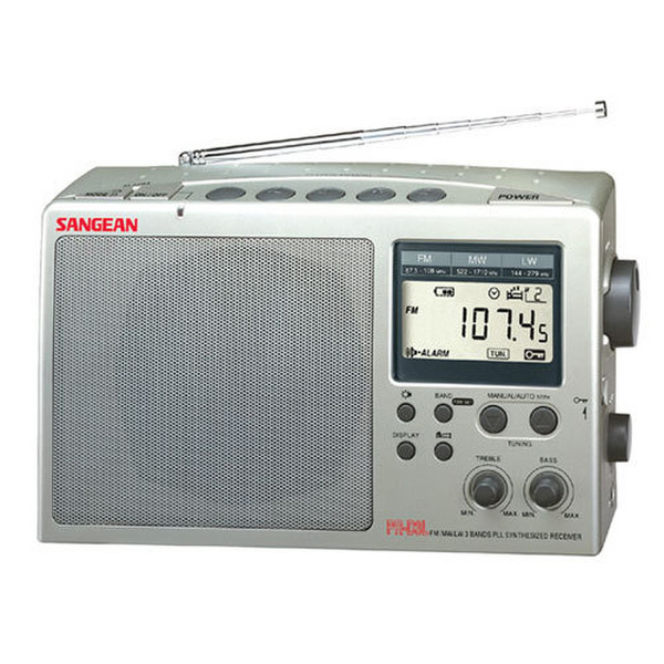 Sangean PR-D3 Radio Tragbar Analog Silber Radio