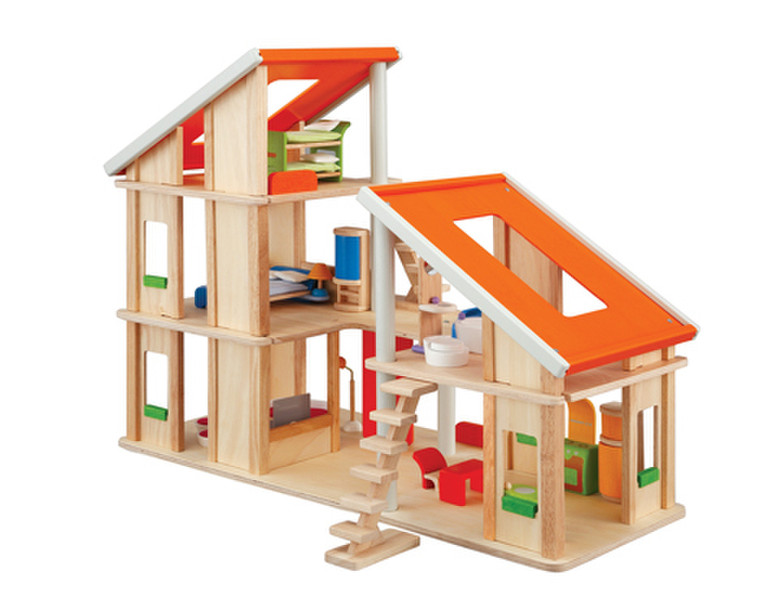 PlanToys Chalet Dollhouse with Furniture