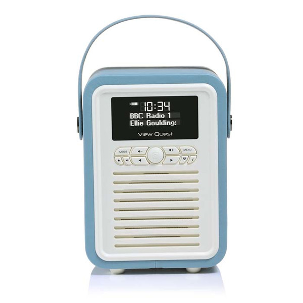 View Quest Retro Mini Портативный Цифровой Синий радиоприемник