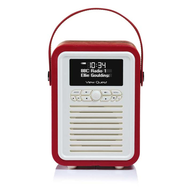 View Quest Retro Mini Tragbar Rot Radio