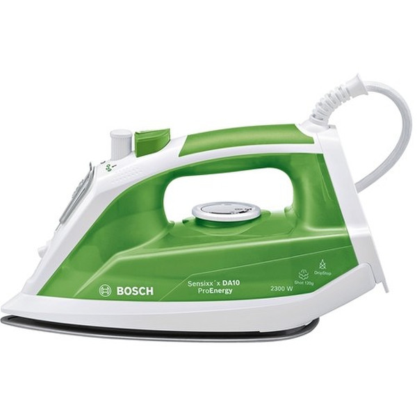 Bosch Sensixx'x DA10 ProEnergy Dry & Steam iron CeramicGlide soleplate 2300W Grün, Weiß