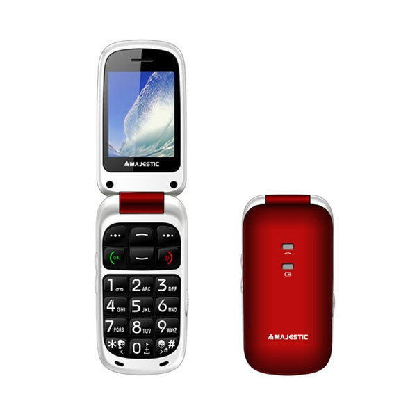 New Majestic TLF-SILENO 41 FLIP DECT Red telephone