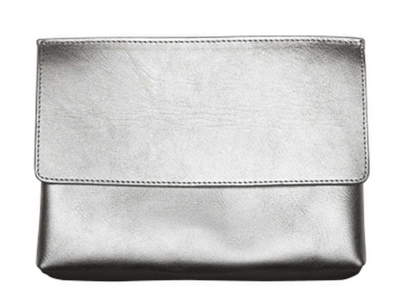 Olympus E0410249 Unterarmtasche Leder Silber Damen-Handtasche