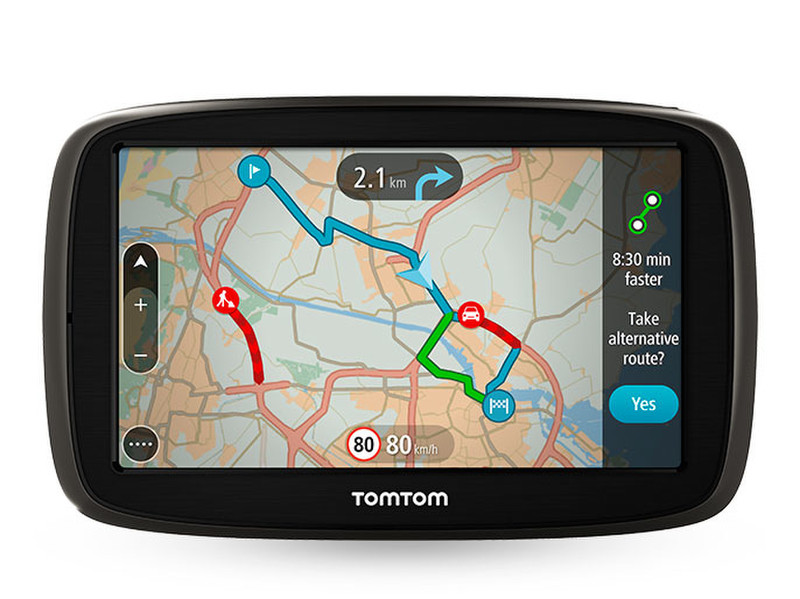 TomTom GO 50 Fixed 5Zoll Touchscreen 235g Schwarz, Silber Navigationssystem