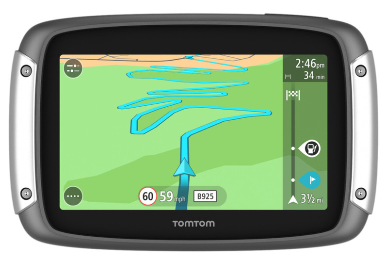 TomTom Rider 400 EU45 Fixed 4.3Zoll Touchscreen 280g Schwarz, Silber Navigationssystem