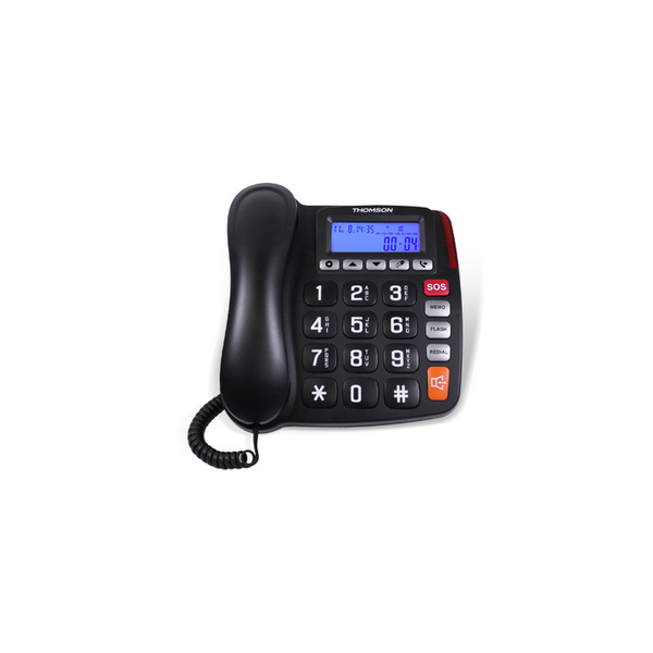 Thomson TH-525FBLK Analog Black telephone