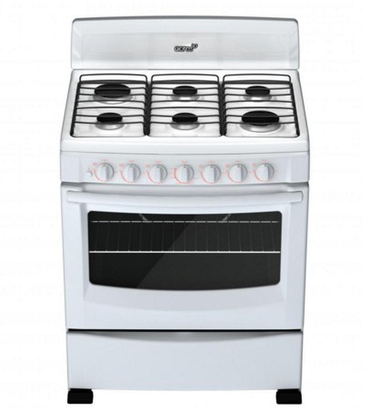 Acros AF5020Q Отдельностоящий Gas hob Белый кухонная плита