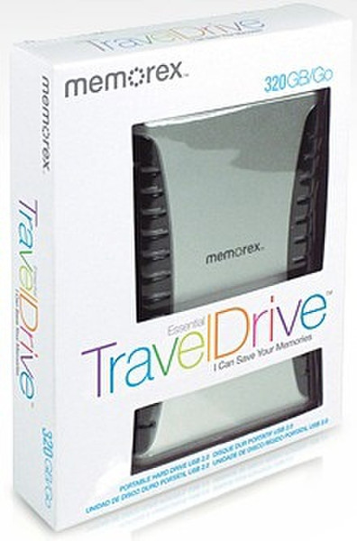 Memorex Essential TravelDrive 320GB 320GB Black,Grey external hard drive