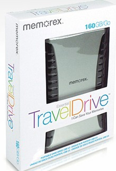 Memorex Essential TravelDrive 160GB 160GB Black,Grey external hard drive