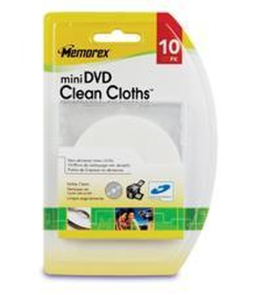 Memorex mini DVD Clean Cloths 10 Pack CD's/DVD's