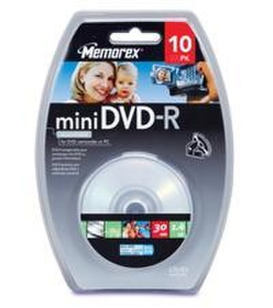 Memorex mini DVD-R 10 Pack Blister 1.4GB DVD-R 10Stück(e)