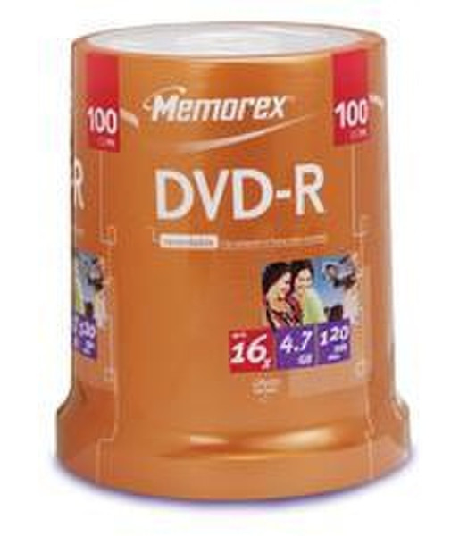 Memorex 16x DVD-R 4.7GB 100 Pack Spindle 4.7GB DVD-R 100pc(s)