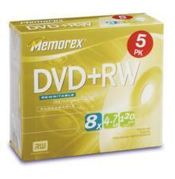 Memorex 8x DVD+RW 4.7GB 5 Pack 4.7GB DVD+RW 5Stück(e)