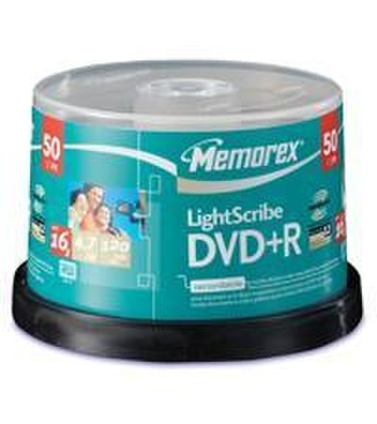 Memorex DVD+R LightScribe 50 Pack Spindle 4.7GB DVD+R 50Stück(e)