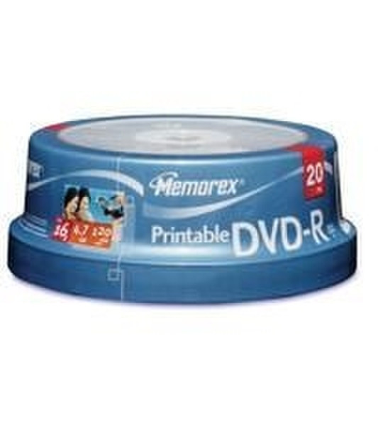 Memorex Printable DVD-R 20 Pack 4.7GB DVD-R 20pc(s)