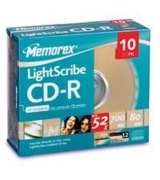 Memorex CD-R 80 LightScribe 10 Pack CD-R 700MB 10pc(s)