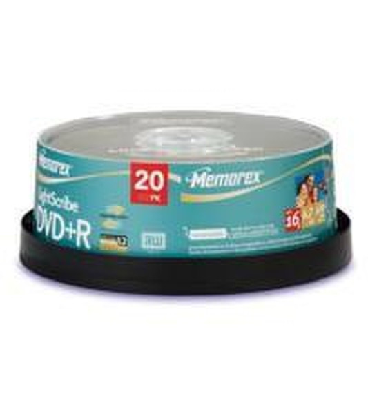 Memorex DVD+R LightScribe 20 Pack Spindle 4.7ГБ DVD+R 20шт