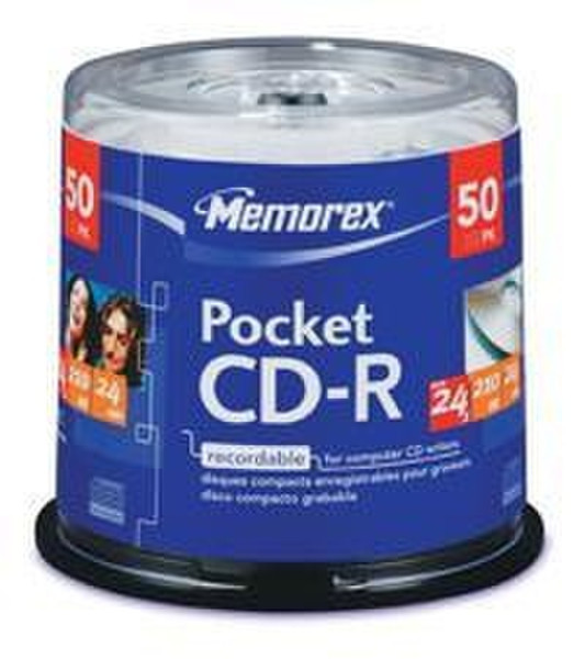 Memorex Pocket CD-R 50 Pack Spindle CD-R 210MB 50Stück(e)